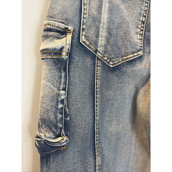 Daisy Y2K Cargo Industrial Grunge Edgy Women's Distressed Wide Leg Utility M - Picture 12 of 16